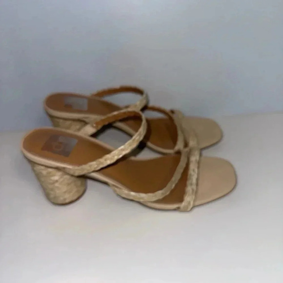 Women's DV by Dolce Vita Sandals, Size 7, Beige Straw Straps - Picture 2 of 14